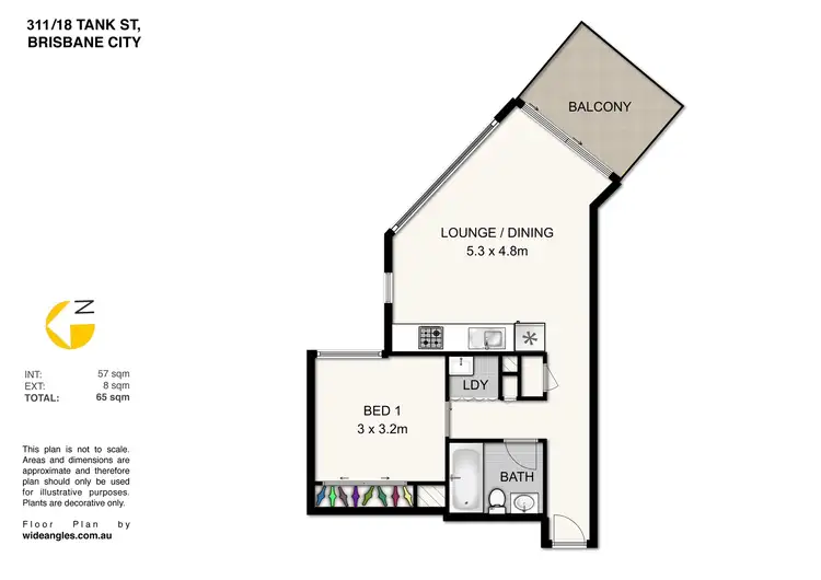 Floorplan of Homely unit listing, 311/18 Tank Street, Brisbane City QLD 4000