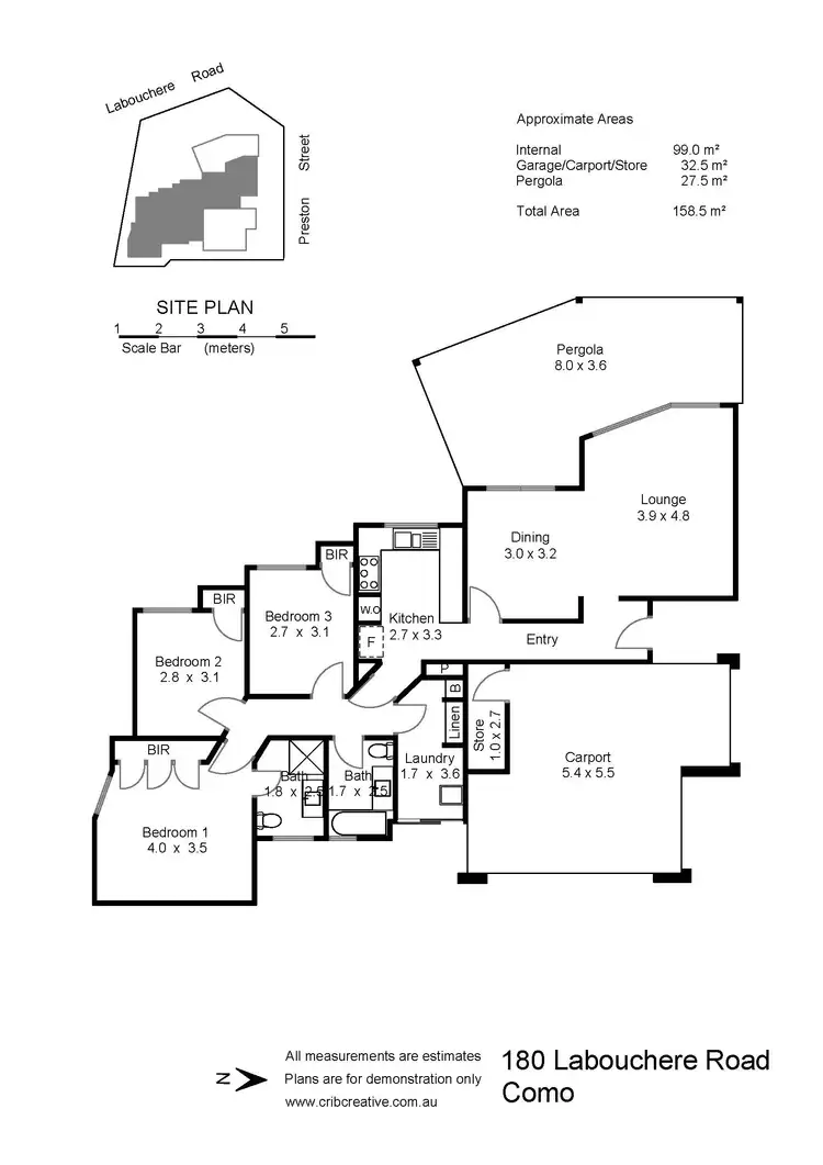 Floorplan of Homely house listing, 180 Labouchere Road, Como WA 6152