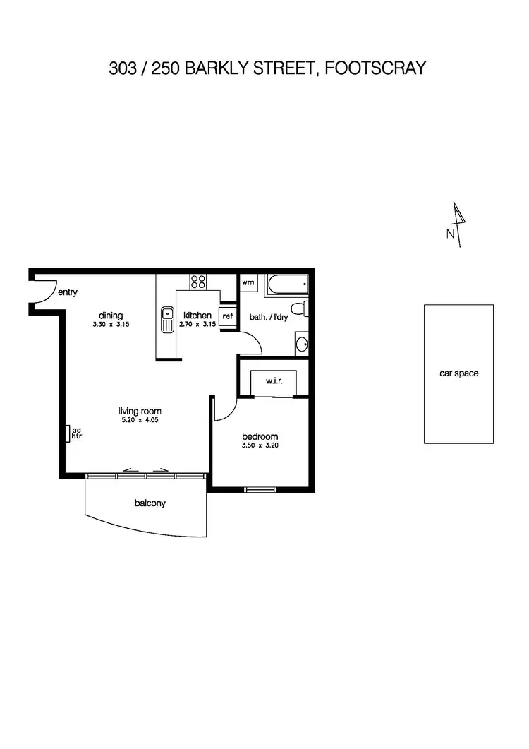 Floorplan of Homely apartment listing, 303/250 Barkly Street, Footscray VIC 3011