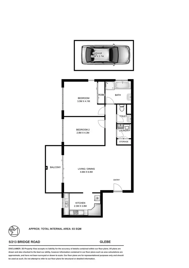 Floorplan of Homely apartment listing, 5/213-221 Bridge Road, Glebe NSW 2037