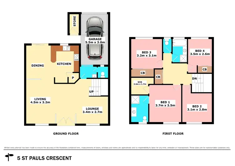 Floorplan of Homely townhouse listing, 5 St Pauls Crescent, Joondalup WA 6027