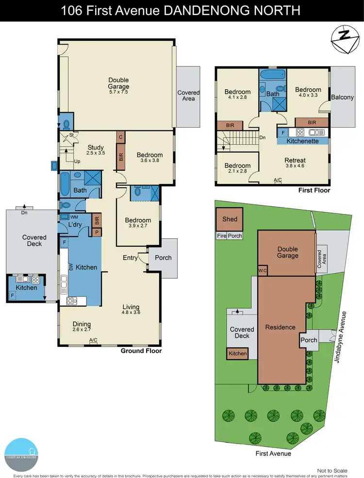 Floorplan of Homely house listing, 106 First Avenue, Dandenong North VIC 3175