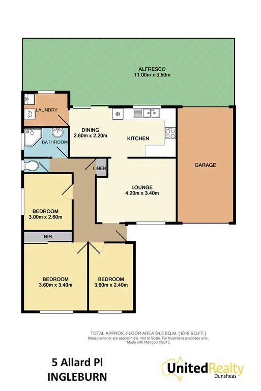 Floorplan of Homely house listing, 5 Allard Place, Ingleburn NSW 2565