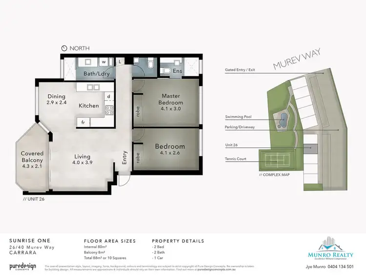 Floorplan of Homely unit listing, 26/40 Murev Way, Carrara QLD 4211