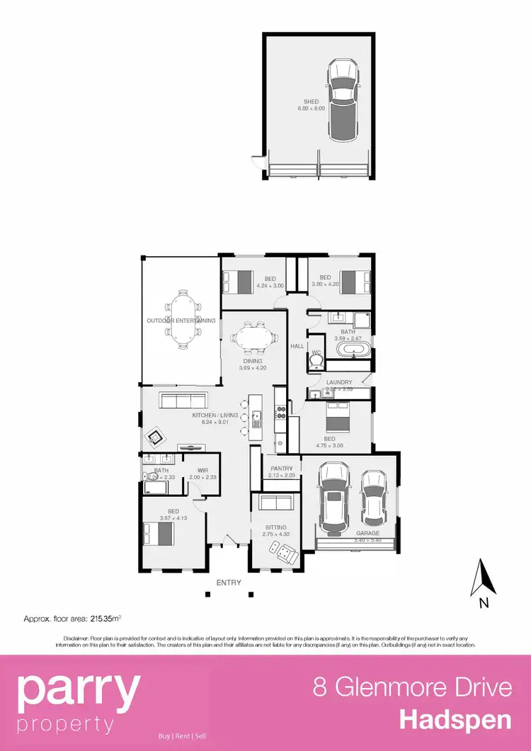 Floorplan of Homely house listing, 8 Glenmore Drive, Hadspen TAS 7290