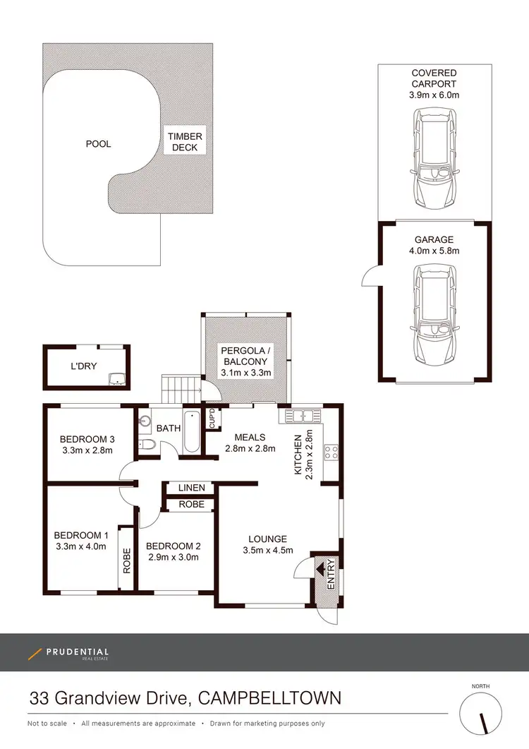 Floorplan of Homely house listing, 33 Grandview Drive, Campbelltown NSW 2560