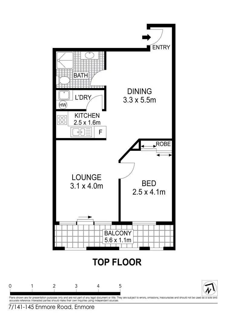 Floorplan of Homely apartment listing, 7/141-145 Enmore Road, Newtown NSW 2042