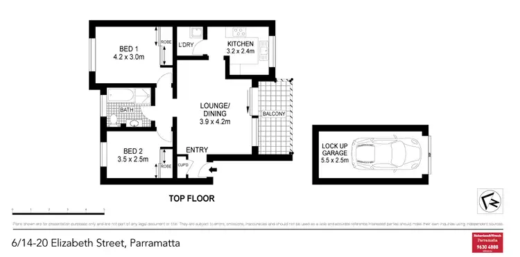Floorplan of Homely unit listing, 6/14-20 Elizabeth Street, Parramatta NSW 2150