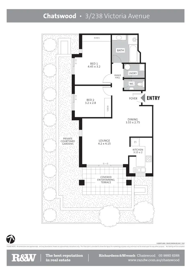 Floorplan of Homely apartment listing, 3/238 Victoria Avenue, Chatswood NSW 2067