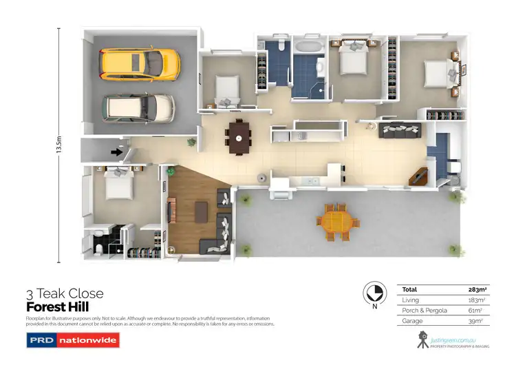 Floorplan of Homely house listing, 3 Teak Close, Forest Hill NSW 2651