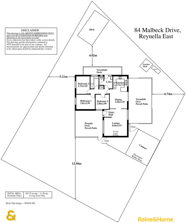 Floorplan of Homely house listing, 84 Malbeck Drive, Reynella East SA 5161