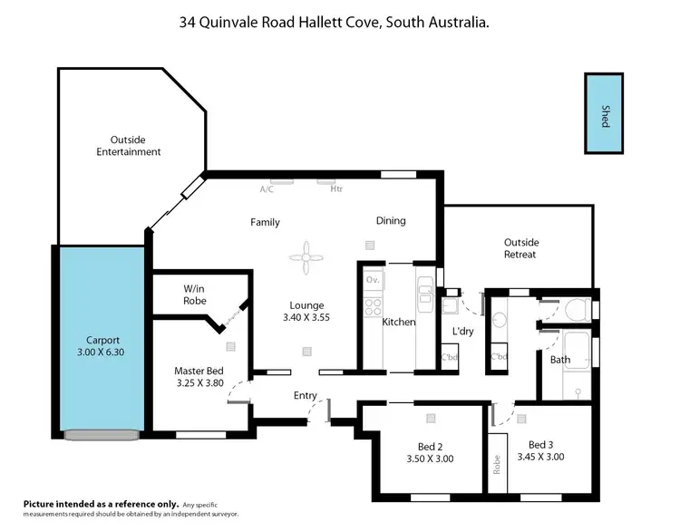 Floorplan of Homely house listing, 34 Quinvale Road, Hallett Cove SA 5158