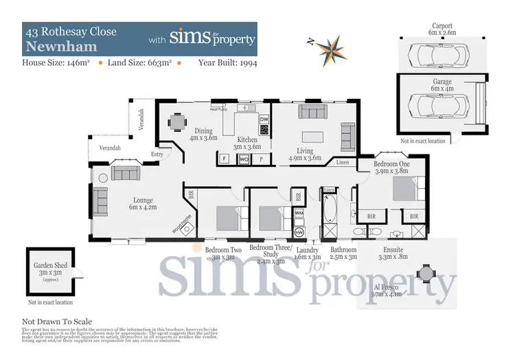 Floorplan of Homely house listing, 43 Rothesay Close, Newnham TAS 7248