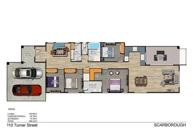 Floorplan of Homely house listing, 110 Turner Street, Scarborough QLD 4020