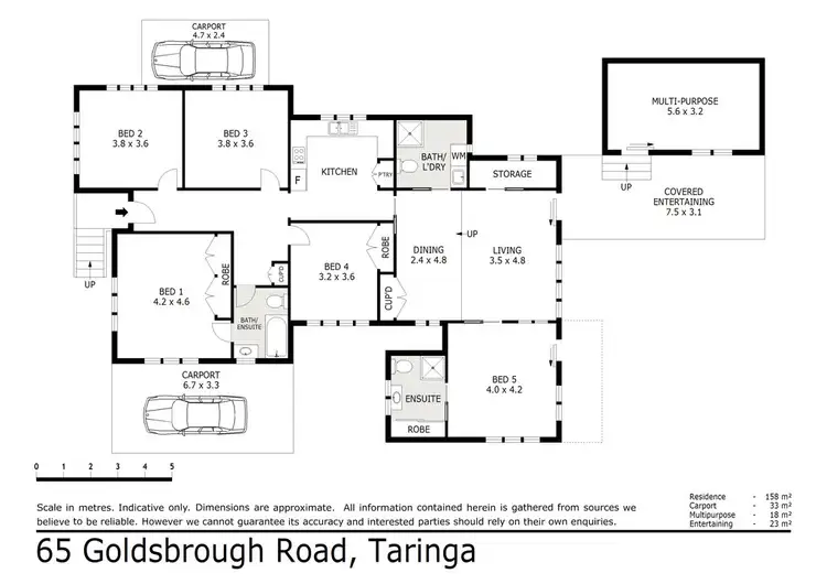 Floorplan of Homely house listing, 65 Goldsbrough Road, Taringa QLD 4068
