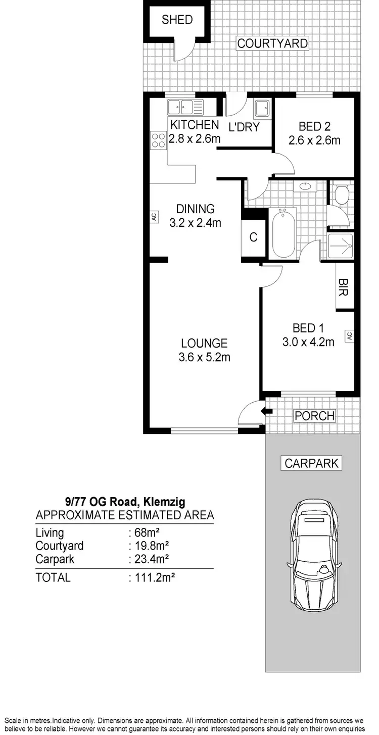 Floorplan of Homely unit listing, 9/77 O G Road, Klemzig SA 5087