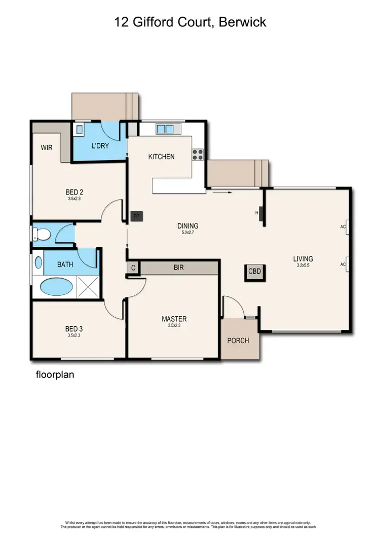 Floorplan of Homely house listing, 12 Gifford Close, Berwick VIC 3806