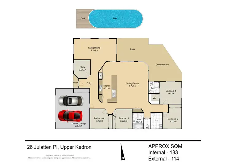 Floorplan of Homely house listing, 28 Julatten Place, Upper Kedron QLD 4055