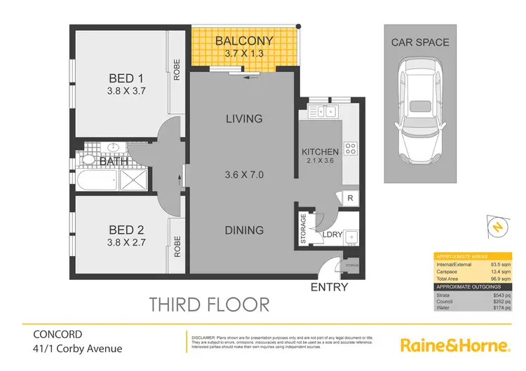 Floorplan of Homely apartment listing, 41/1 Corby Avenue, Concord NSW 2137