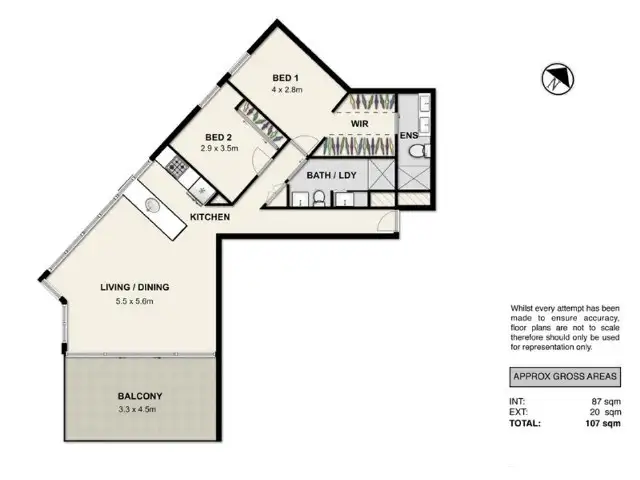 Floorplan of Homely apartment listing, 456/420 Queen Street, Brisbane City QLD 4000