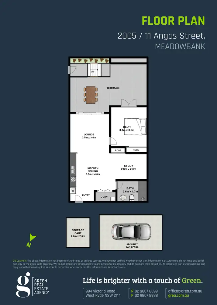 Floorplan of Homely apartment listing, 2005/11 Angas Street, Meadowbank NSW 2114