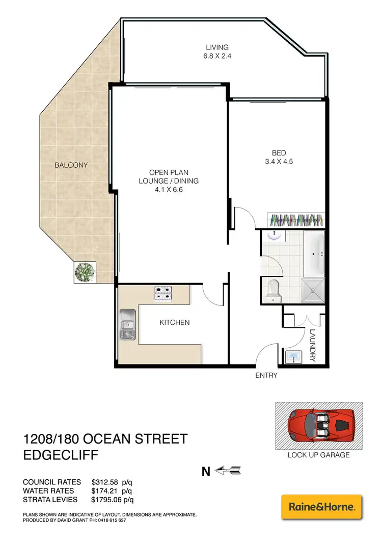 Floorplan of Homely apartment listing, 1208/180 Ocean Street, Edgecliff NSW 2027
