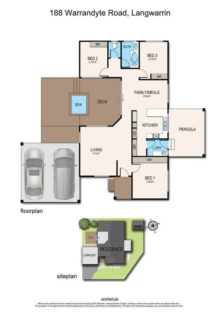 Floorplan of Homely house listing, 188 Warrandyte Road, Langwarrin VIC 3910