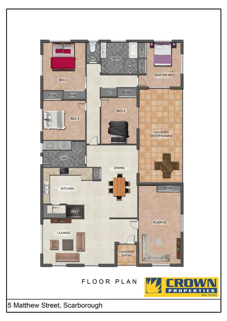 Floorplan of Homely house listing, 5 Matthew St, Scarborough QLD 4020