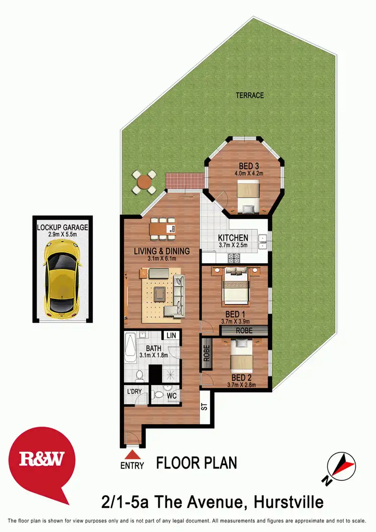 Floorplan of Homely apartment listing, 2/1-5a The Avenue, Hurstville NSW 2220