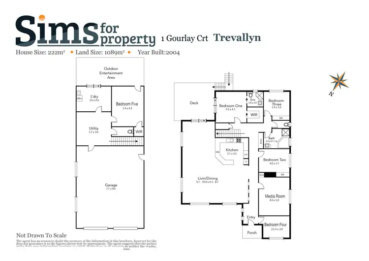 Floorplan of Homely house listing, 1 Gourlay Court, Trevallyn TAS 7250