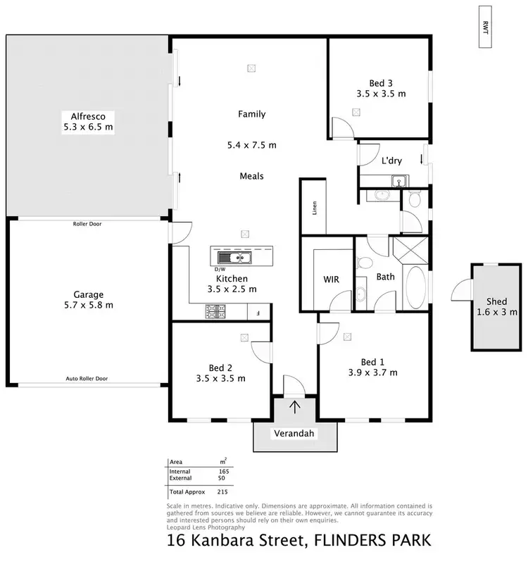 Floorplan of Homely house listing, 16 Kanbara Street, Flinders Park SA 5025