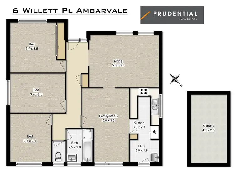 Floorplan of Homely house listing, 6 Willett Place, Ambarvale NSW 2560