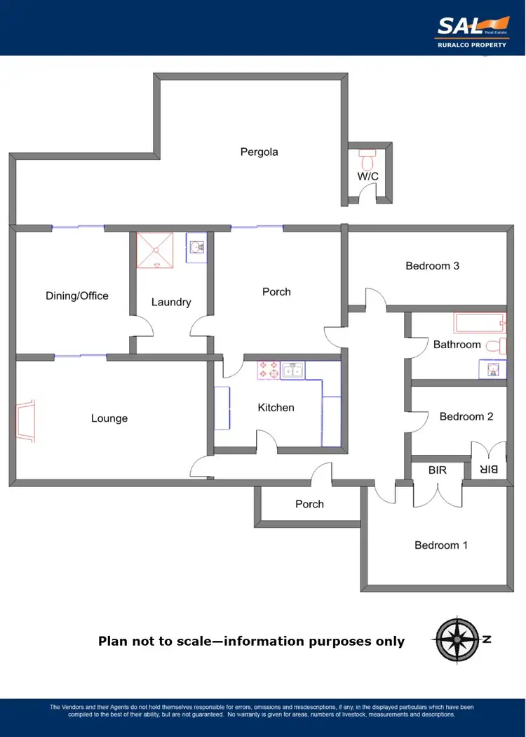 Floorplan of Homely house listing, 1 Eveline Street, Bordertown SA 5268