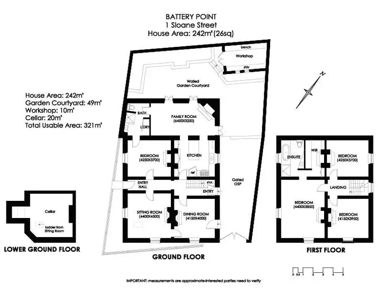 Floorplan of Homely house listing, 1 Sloane Street, Battery Point TAS 7004