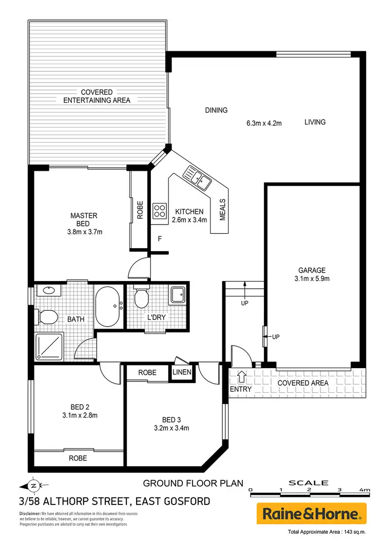 Floorplan of Homely villa listing, 3/58 Althorp Street, East Gosford NSW 2250