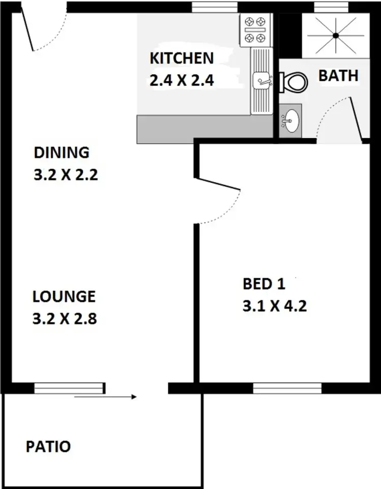 Floorplan of Homely apartment listing, E17/159 Hector Street, Osborne Park WA 6017