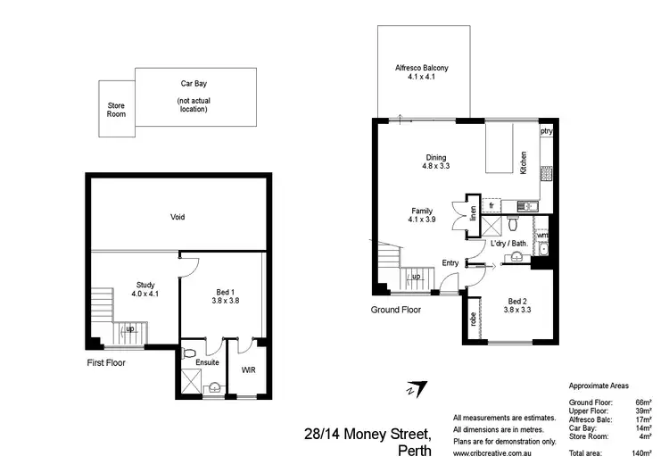 Floorplan of Homely apartment listing, 28/14 Money Street, Perth WA 6000
