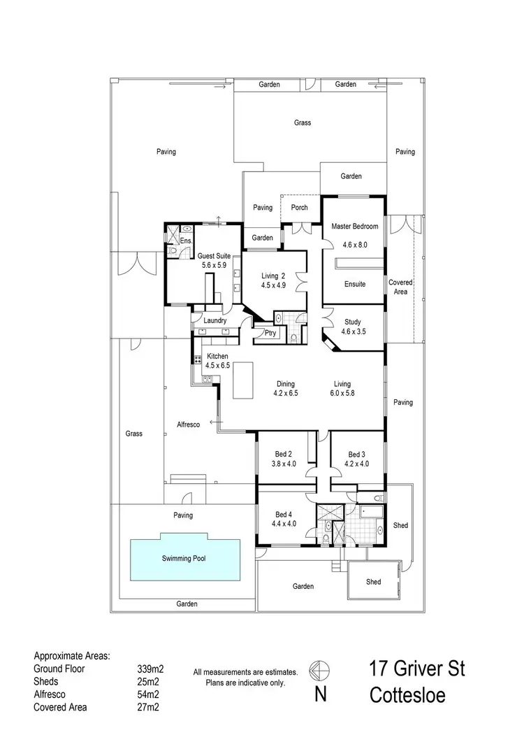 Floorplan of Homely house listing, 17 Griver Street, Cottesloe WA 6011
