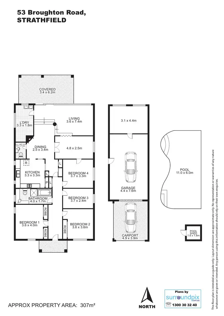 Floorplan of Homely house listing, 53 BROUGHTON ROAD, Strathfield NSW 2135