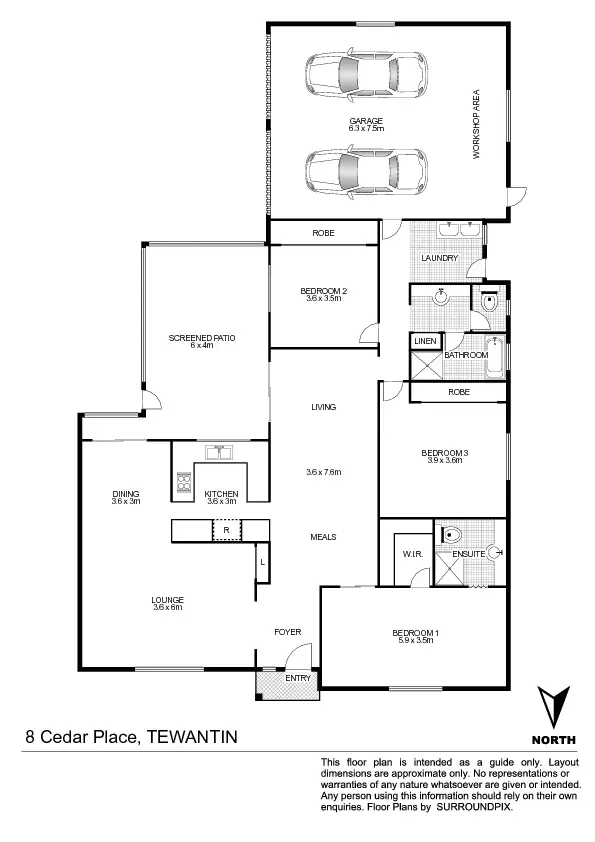 Floorplan of Homely house listing, 8 Cedar Place, Tewantin QLD 4565