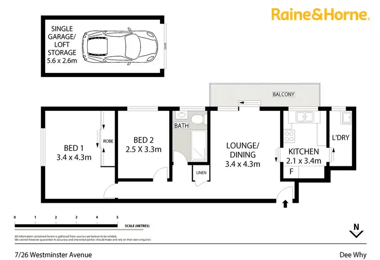 Floorplan of Homely unit listing, 7/26 Westminster Avenue, Dee Why NSW 2099