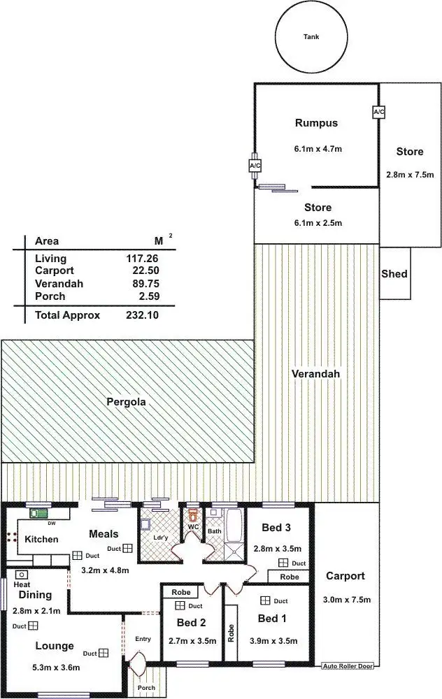 Floorplan of Homely house listing, 3 Albert Street, Hamley Bridge SA 5401