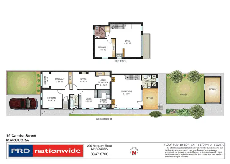 Floorplan of Homely semi-detached listing, 19 Camira Street, Maroubra NSW 2035