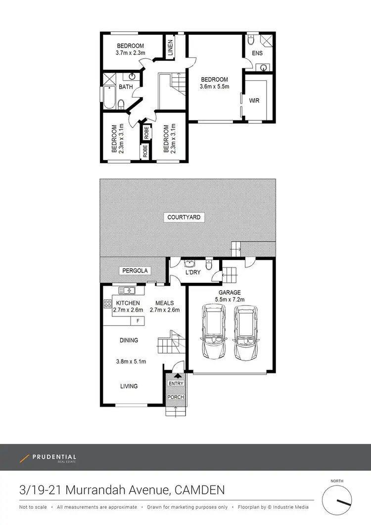 Floorplan of Homely townhouse listing, 3/19-21 Murrandah Avenue, Camden NSW 2570