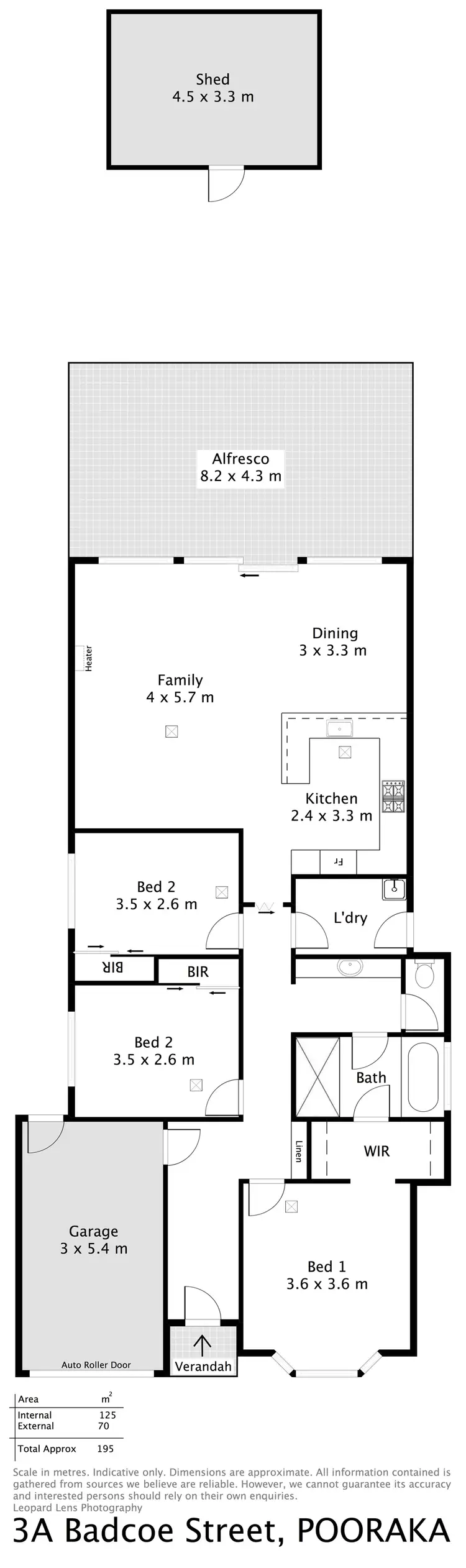 Floorplan of Homely house listing, 3A Badcoe Street, Pooraka SA 5095