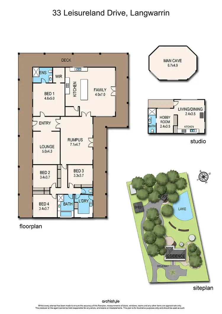 Floorplan of Homely house listing, 33 Leisureland Drive, Langwarrin VIC 3910