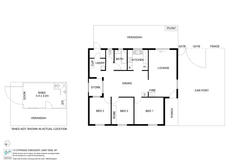 Floorplan of Homely house listing, 13 Cypress Cres, East Side NT 870