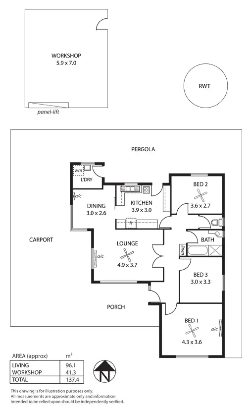 Floorplan of Homely house listing, 19 Graham Avenue, Hackham SA 5163