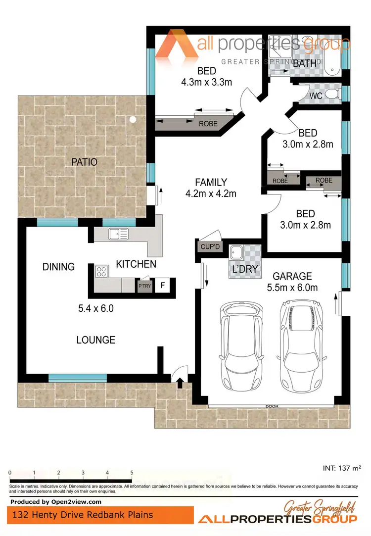 Floorplan of Homely house listing, 132 Henty Drive, Redbank Plains QLD 4301