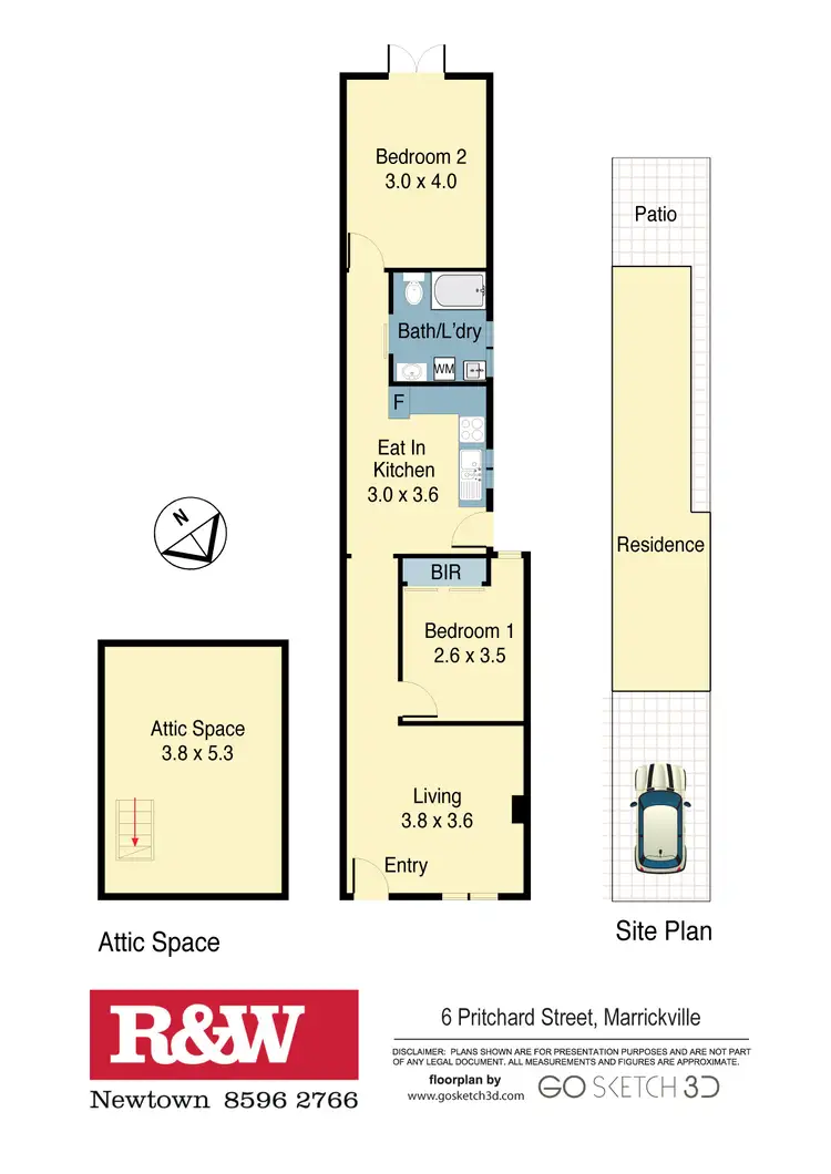 Floorplan of Homely terrace listing, 6 Pritchard Street, Marrickville NSW 2204